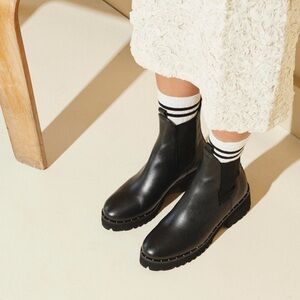 SOLD // Freda Salvador Black Leather Brooke Boots 8